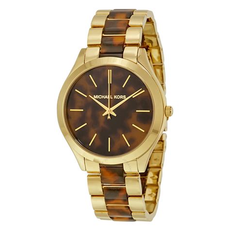 michael kors chain watch tortoise|mk4284 women's watch.